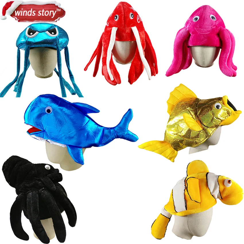 1pc Creative Marine animal hat Halloween Aquarium Christmas Cosplay