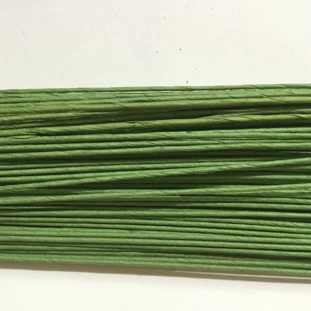2 2mm Paper Covered Floral wire Stems 40cm length artificial flower