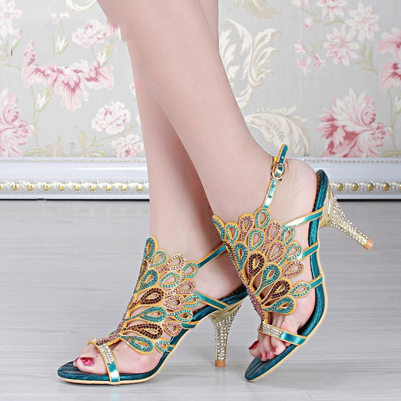 Casual Shoes Summer 2018 New Bohemian Sexy Handmade Rhinestone Diamond Thick With High Heeled Sandals Wedding Party Casual Shoes Summer 2018 New Bohemian Sexy Handmade Rhinestone Diamond Thick With High Heeled Sandals Wedding Party