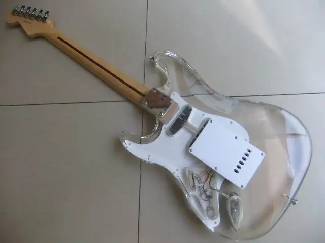 Wholesale New Cnbald Acrylic Crystal electric guitar STR Model In Acrylic Crystal 110628