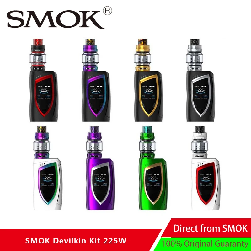 Оригинальный SMOK Devilkin Kit 225 Вт Mod с 8 мл TFV12 комплект электронных сигарет принца VS Mag