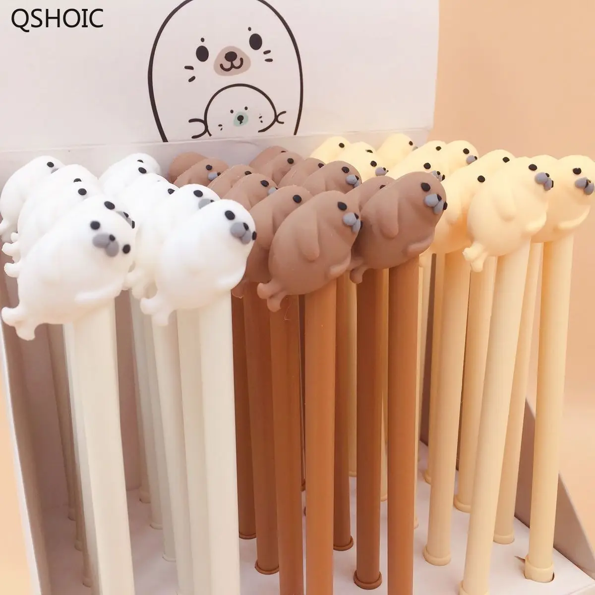 

36 Pcs/lot 0.5 Mm Sea Lion Animal Gel Pen Signature Pen Escolar Papelaria School Office Supply Promotional Gift