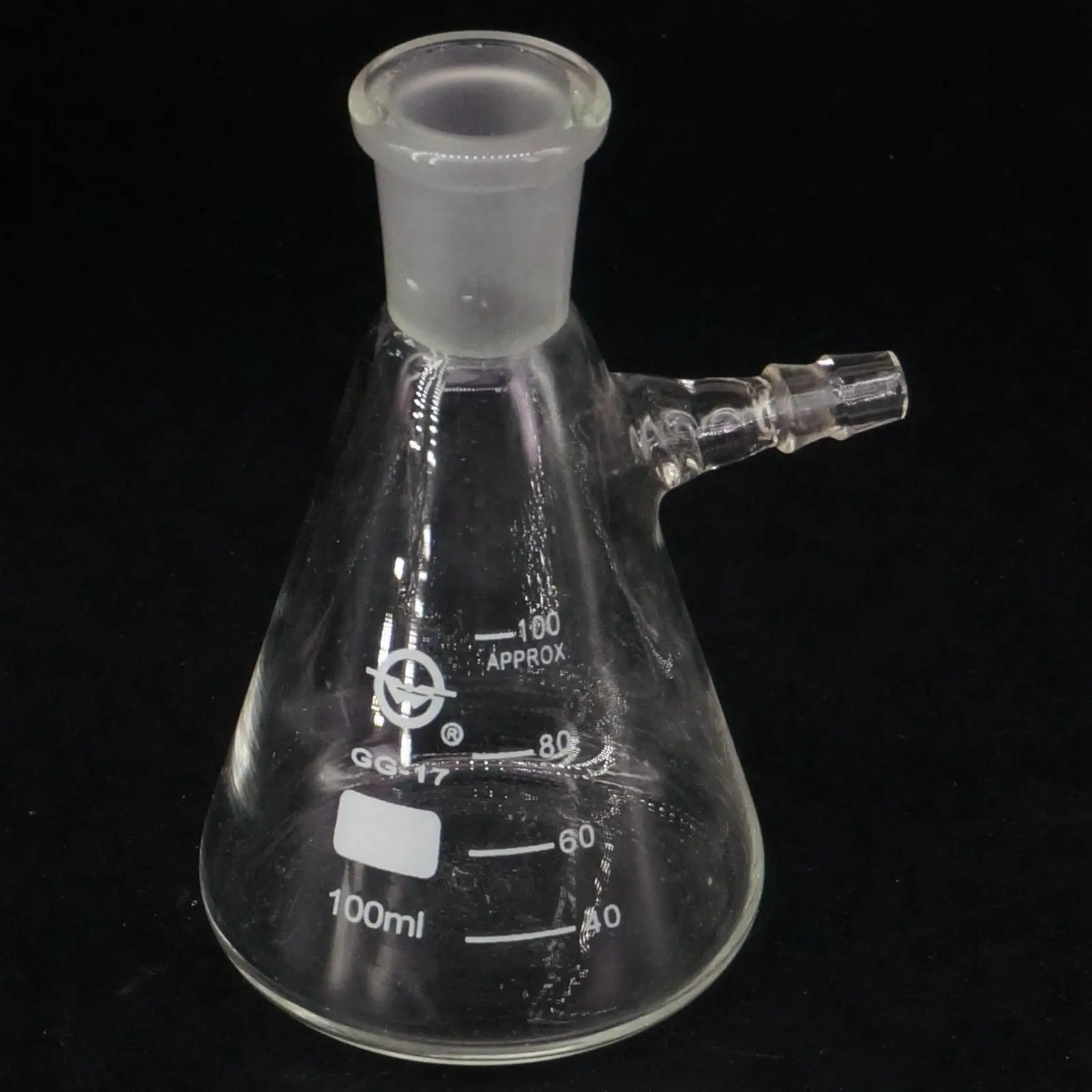 100ml 19/26 Ground Joint Conical Filter Flask with Side Arm Lab