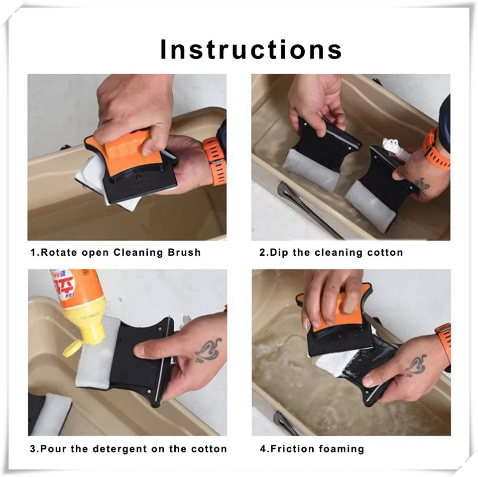 Double-side Cleaning Brush & Magnetic Window Cleaners XQ15