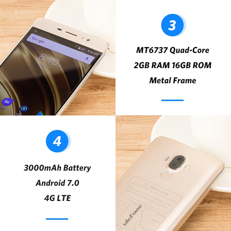 Смартфон Ulefone S8 Pro на Android 5 3 четыре ядра экран 7 0 дюйма 2 ГБ + 16 Гб|Смартфоны| |