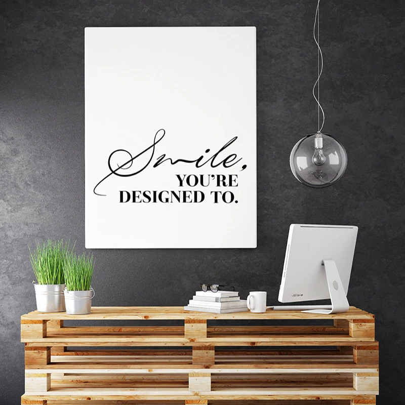 Картина на холсте Smile You черно белая вдохновляющая фотография|art print|wall art printart painting