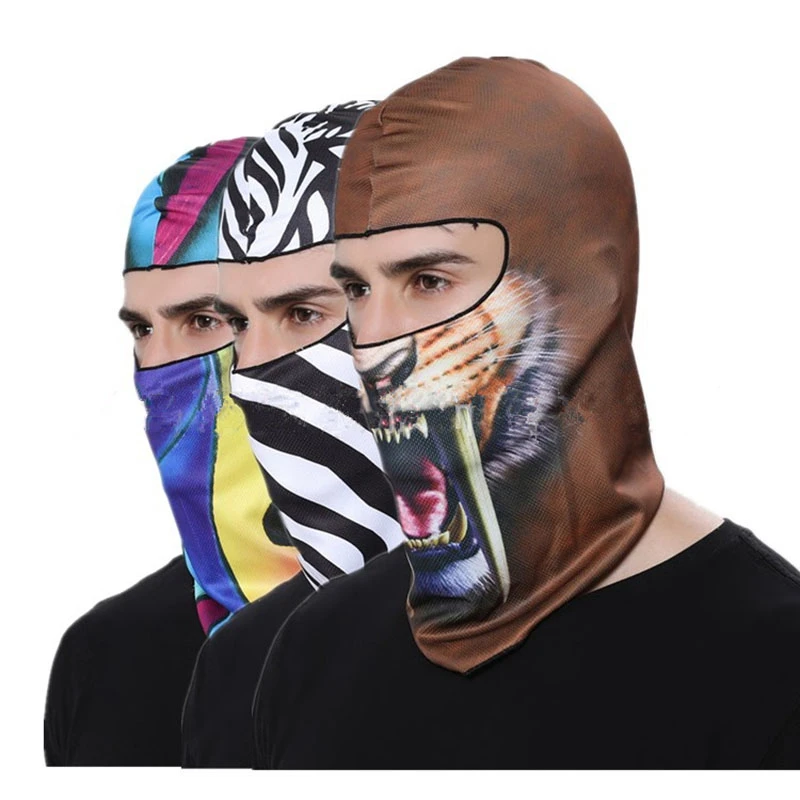 cheap Cycling Face Mask Cycling Balaclava Camouflag Wicking Headgear Bicycle Print Full Face Mask Riding Hat Sports Bike Head Scarf