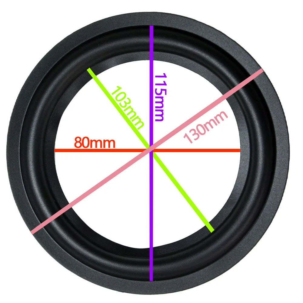 2 шт., 2, 3, 4, 5,5, 6,5, 8 дюймов, динамик, резиновый, объемный, сабвуфер, аксессуары для ремонта, общие складные края, сделай сам - Цвет: 5.5 inch