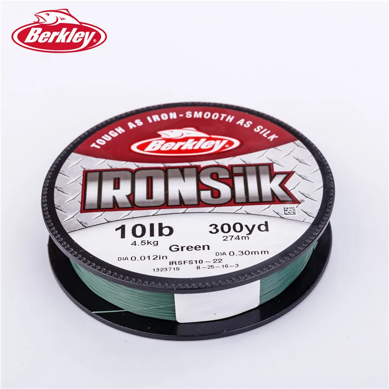 Berkley IronSilk 300yd/274m супер-полимерная моно леска Зеленого Цвета Гладкая нейлоновая леска 6LB-14LB революционная снасть для истирания