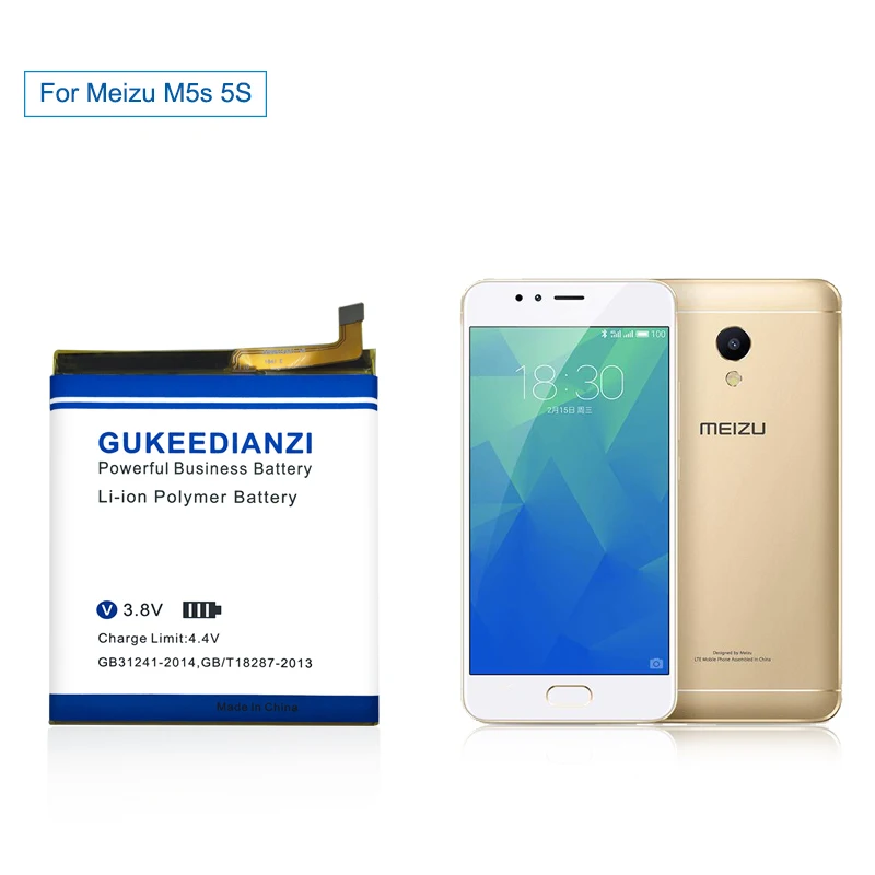 

GUKEEDIANZI BA612 3000mAh Phone Battery For Meizu Meizy 5S M5 M5S M612Q M612M Rechargeable High Capacity Battery
