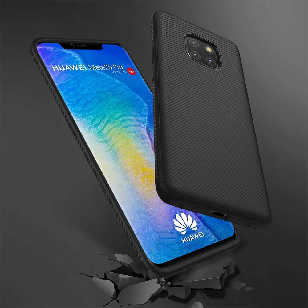 Ultra Thin Slim Carbon Fiber Soft TPU Case Cover on sfor Huawei Mate 20 Lite Mate 20 Pro Flexible Silicon Phone Carbon Skin Capa (7)