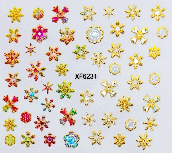 

3 sheet 15 type exquisite 3D Nail Water Stickers Designs Nail Art Stickers Decals Makeup Water Tattoos Manicure Tool XF6221-6230