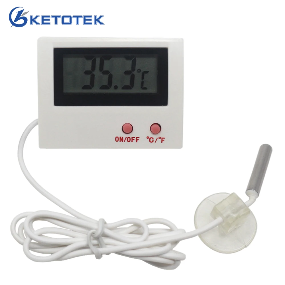 

Aquarium Thermometer/ Electronic Temperature meter / Electronic Refrigerator Thermograph with 1m Sensor Probe -50 ~ +80 Celsius