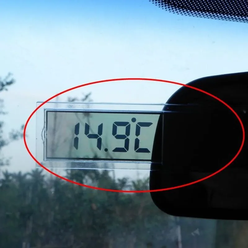 

New Portable LCD Digital Temperature Meter Display Car meter Gauge Temp Tester Suction Auto Home Household Mirror Thermometer