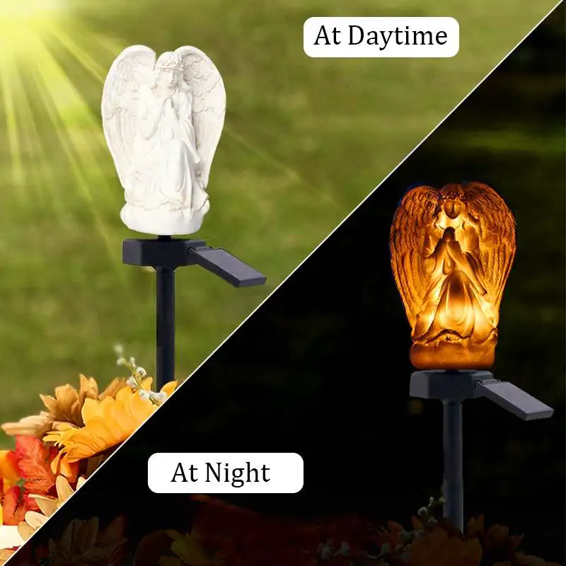 European Style Angel LED Solar Lamps Insert Landscape Lawn Lights Waterproof For Outdoor Garden Courtyard Night Lights Lawn Lamp