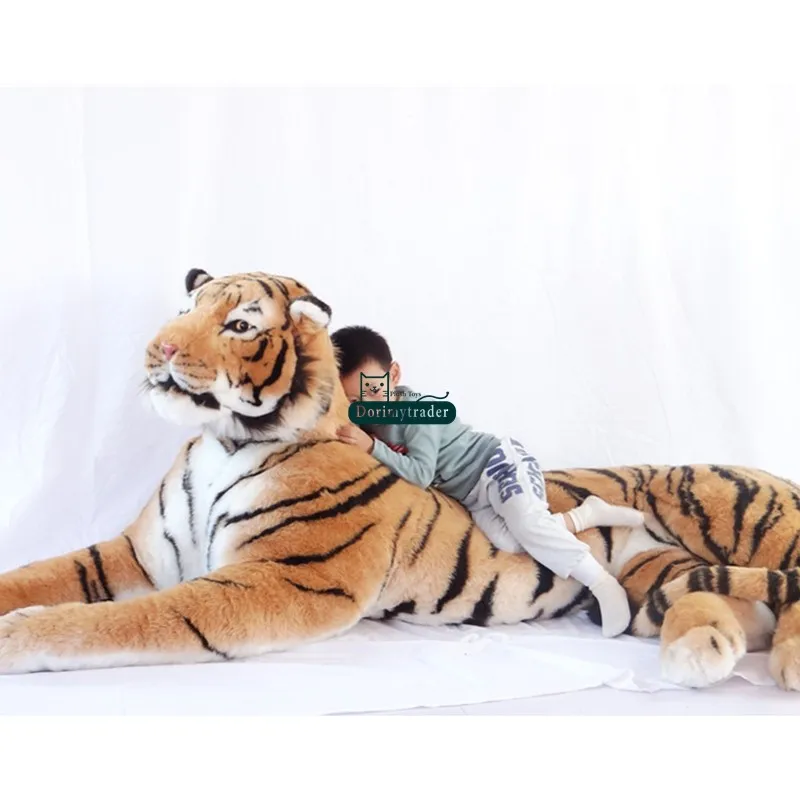 Realistic Emulational Lying Tiger Plush Toys Big Stuffed Animals Tiger Doll 