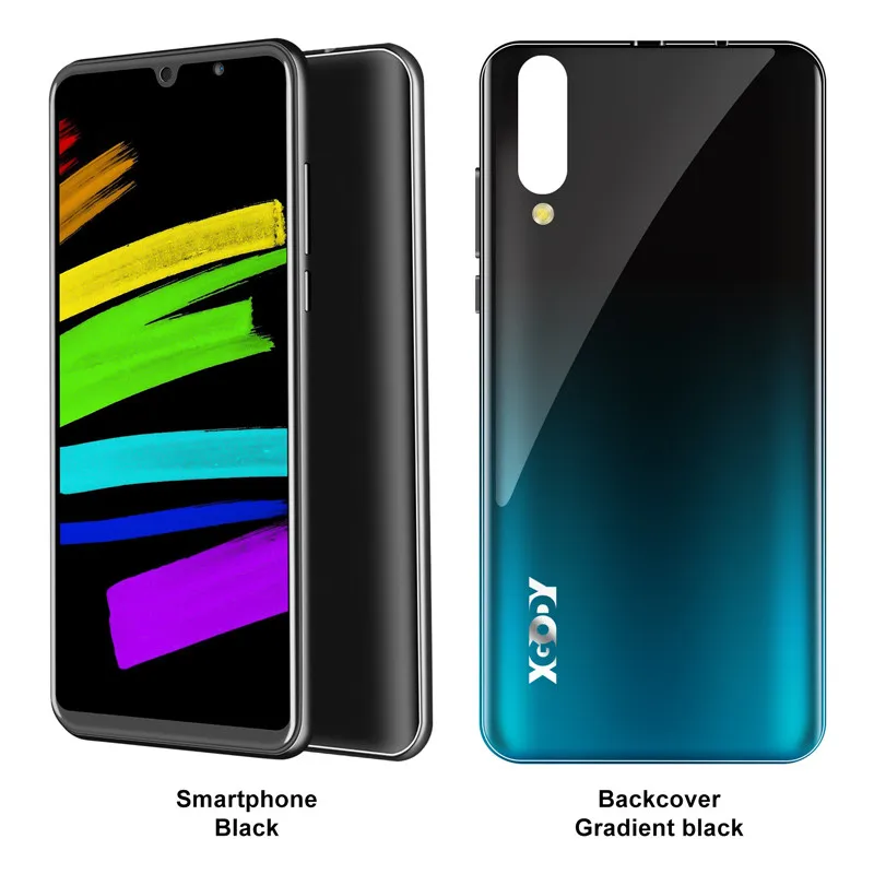 Мобильный телефон XGODY P30, Android 9,0, 6 дюймов, 18:9, 2G, 16G, мобильный телефон MTK6580, четыре ядра, две sim-карты, 5Мп, камера, gps, 3g, мобильный смартфон - Цвет: Black add black case