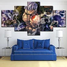 Canvas Wall Art Modulaire Foto HD Prints Poster 5 stuk Anime Een Stuk Roker Schilderijen Home Decoratieve Slaapkamer Kader(China)