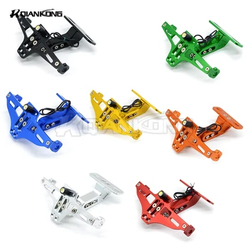 

R QIANKONG Universal Moto Scooter Number License Plate Bracket Holder For Kawasaki Z800 z750 z1000 EX ninja 250 300