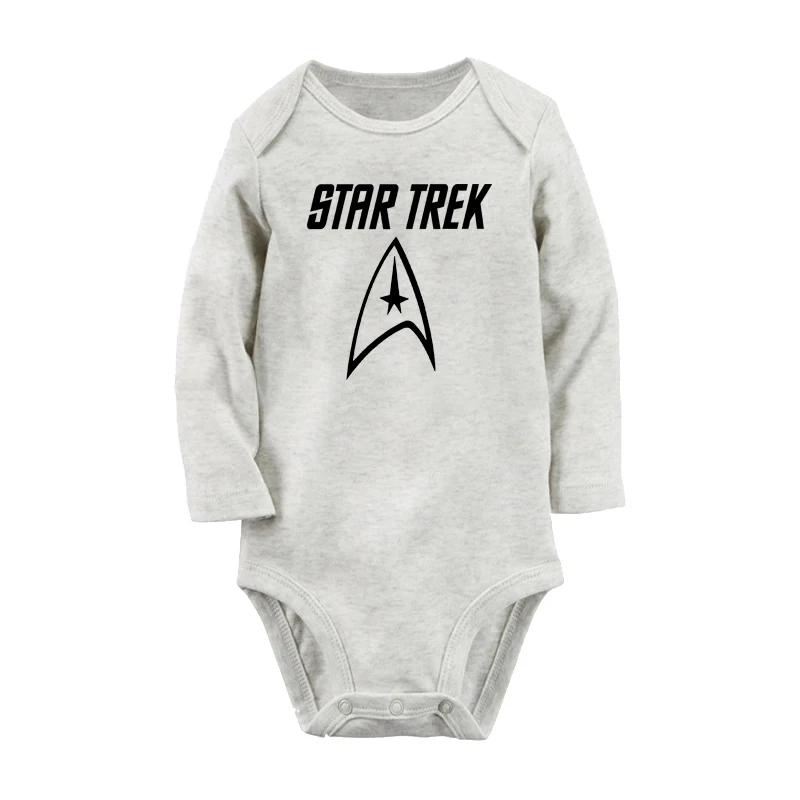 

Science Fiction Film Star Trek Crew Logo Design Newborn Baby Outfits Long Sleeve Jumpsuit Cotton Print Infant Bodysuits