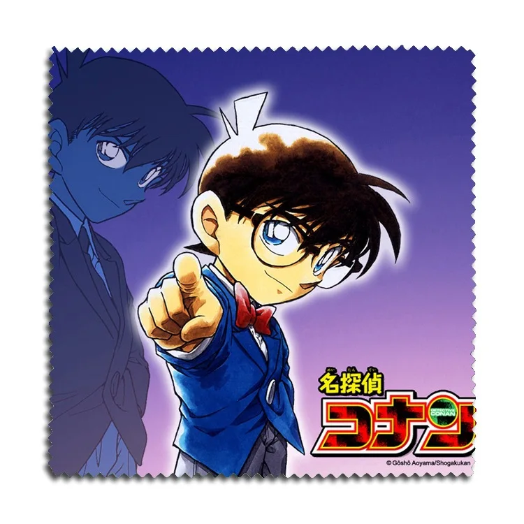 

1PC Anime Detective Conan Flannel Eyeglass Lens Glasses Clean Cloth Printed with Conan Eyewear Accessories