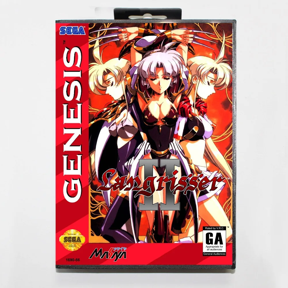 Langrisser II 16 бит MD карточная игра с коробку для Sega Megadrive/Genesis|16 bit|md game16 bit md |