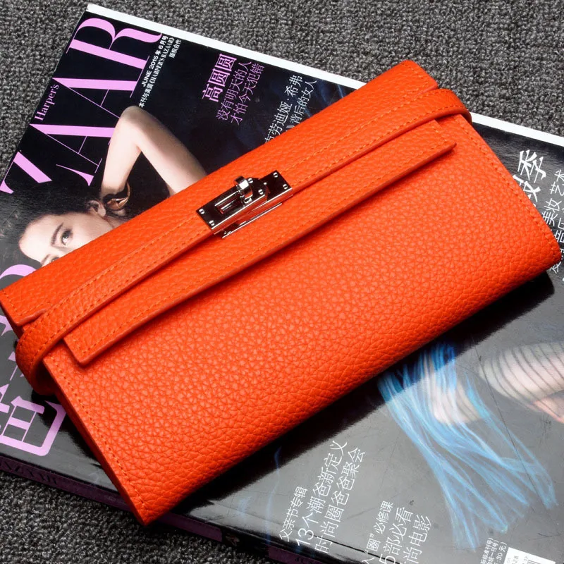 Luxury Women Famous Real Cowhide Leather Hasp Handbags High Quality Envelope Clutches Messenger Bags Clutch Wallets Brands Maidy