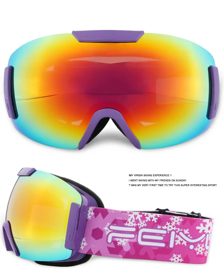 Зимние лыжные очки для катания на лыжах с двойными линзами, противотуманные лыжные очки для сноуборда gafas de esqui, мужские и женские лыжные очки для сноуборда