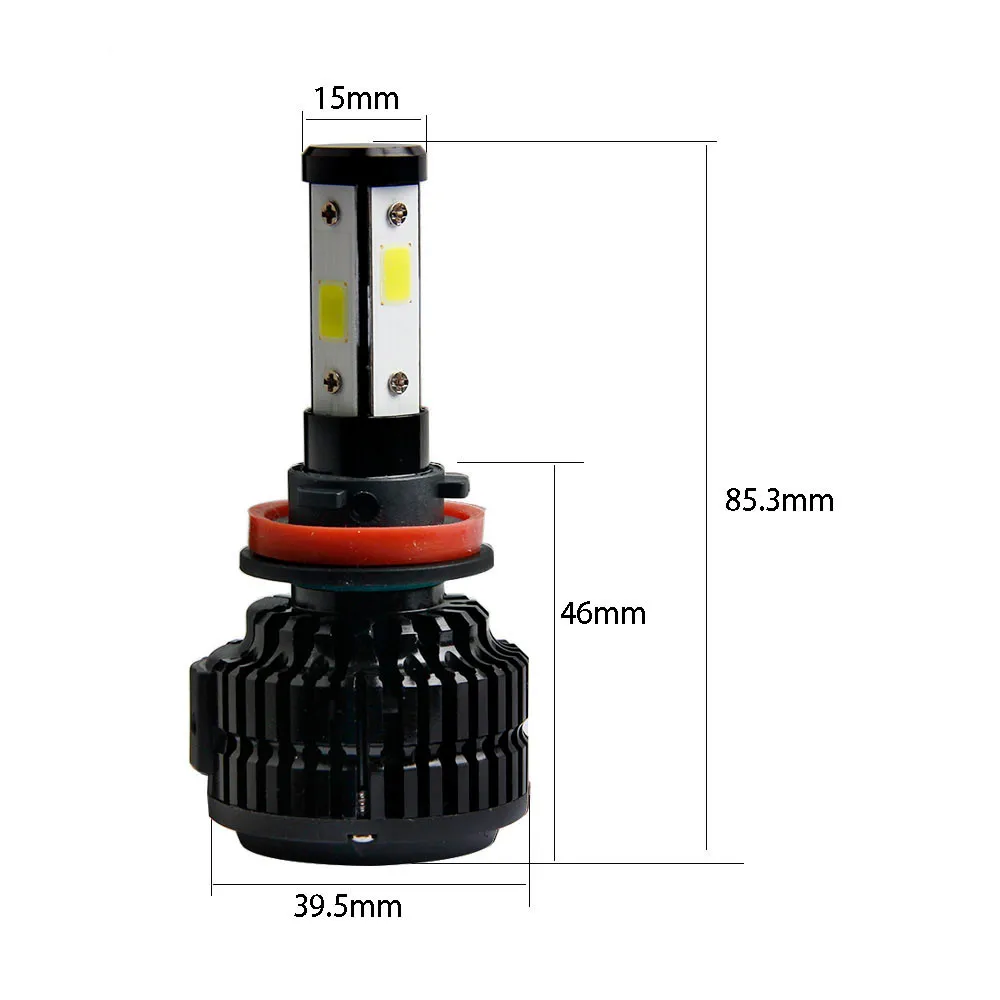 CARPRIE Автомобильные фары горячая Распродажа 120 Вт 12800lm 4 сторонний светодиодный комплект фар H8 H10 H11 Hi/low beams HID 6000K лампы 9722