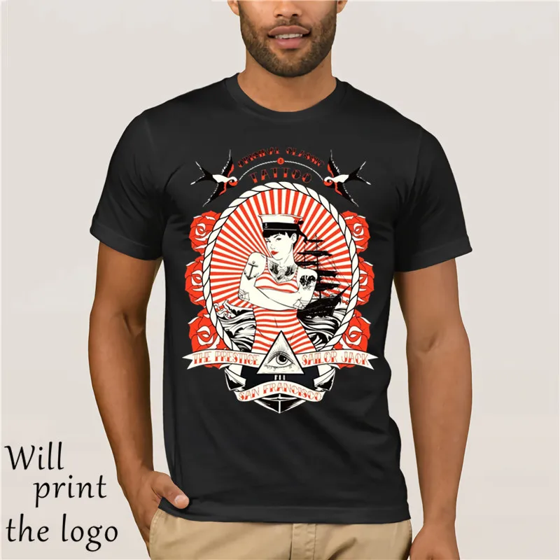 Мужская футболка Velocitee Sailor Tattoo Sexy Pin Up Retro Rockabilly Jerry 3D мужская популярная дешевая с