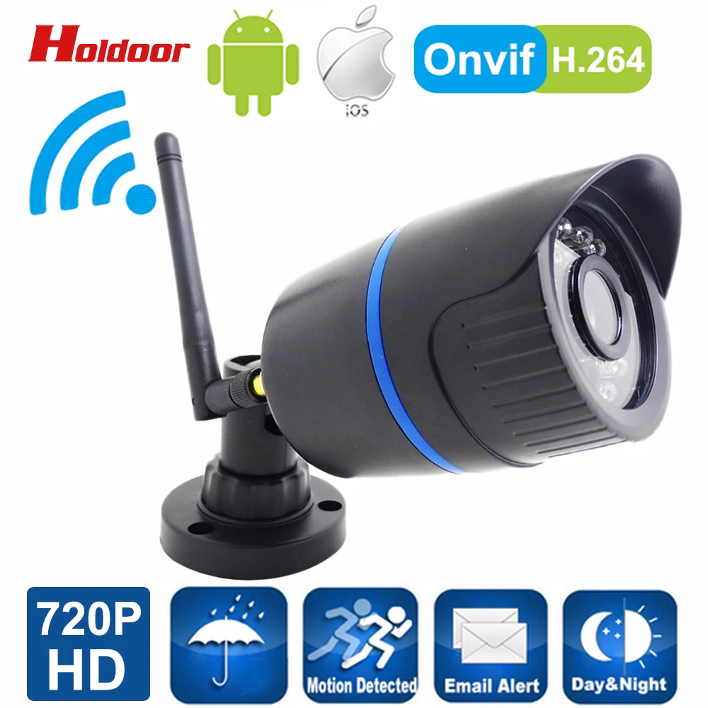 ФОТО Onvif IP camera WIFI Megapixel 720p HD Outdoor Wireless Digital Security CCTV IP Cam IR Infrared SD Card Slot P2P Bullet Kamera