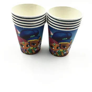 

100pcs/lot shimmer shine paper cups baby shower wedding party decoration shimmering shine cups glass