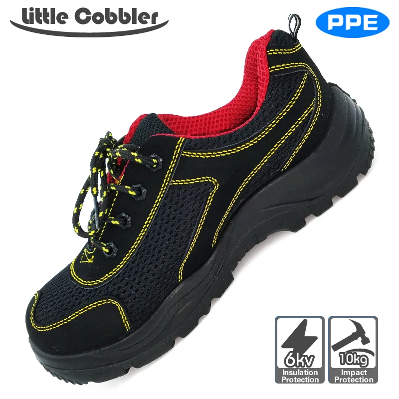 

Work Construction Safety Shoes Men Work Safety Summer Breathable Steel Toe Cap Worker Shoes