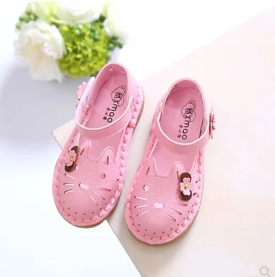 

2019 NEW Fashion Children Summer Sandals Cute Cartoon Hollow out Shoes Girls Princess Spring Bow Floral Breayhable Sneakers