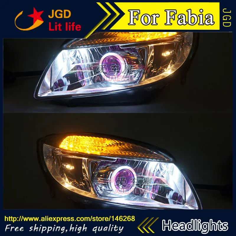 Бесплатная доставка! Чехол для фар светодиодный Skoda Fabia 2015|car styling led|led hidcar |
