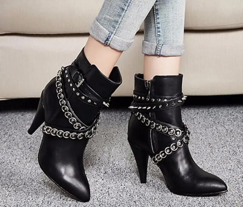 spike heeled boots