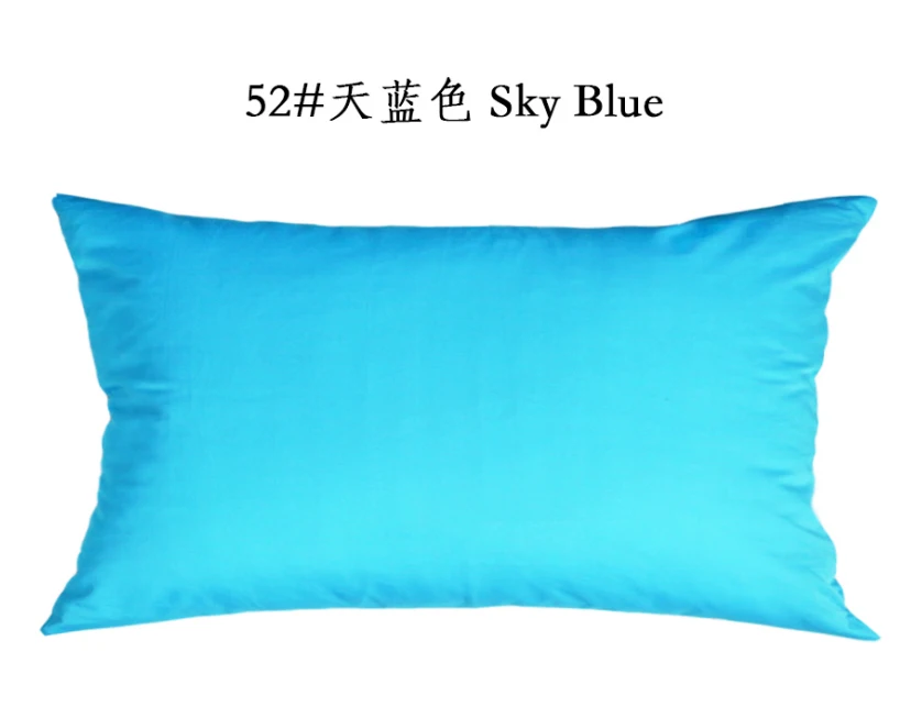 Sky Blue cotton twill pillow cover; shape varies by selected size