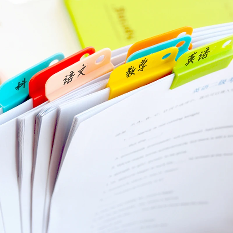 This is a photo of Vibrant Paper Clips With Labels It is an image of Vibrant Paper Clips With Labels