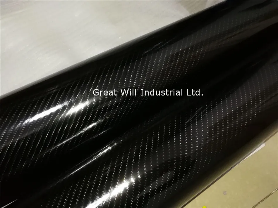 

6D Gloss Carbon Fibre Vinyl For Car Wrap 6d Carbon Shiny Finish with Air Bubble Free Fame Will 1.52x20m/Roll 5x67ft