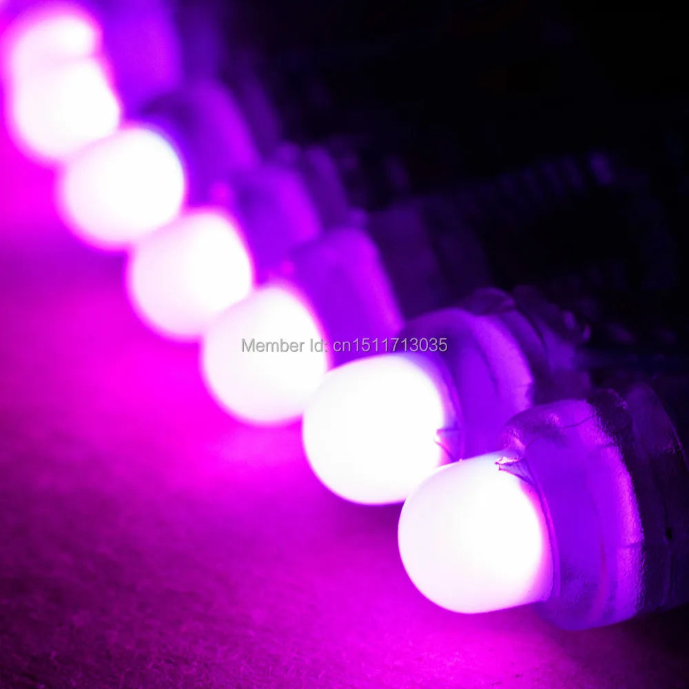 50X 12mm IP68 Underwater Proof Diffused RGB LED Pixels WS2801 DC5V Addressable Color String Christmas Decorate | Лампы и освещение