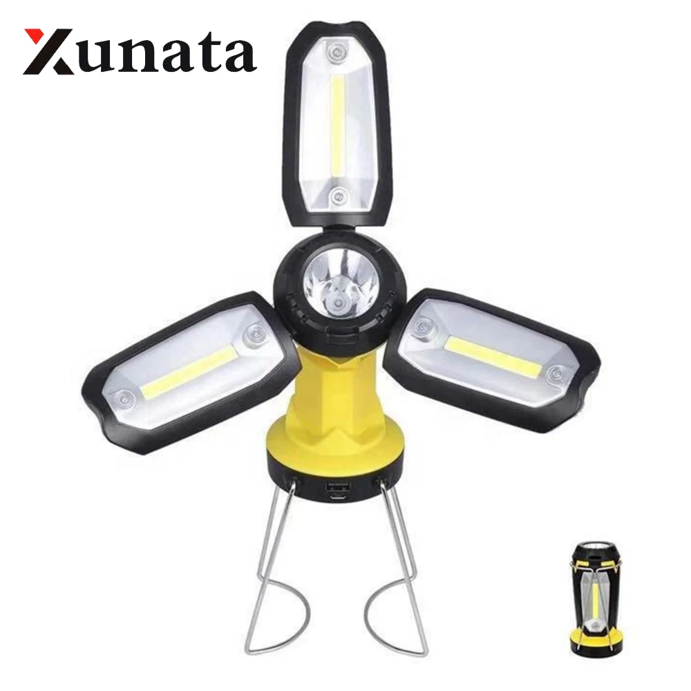 

Led COB Portable Spotlight Waterproof Work Light Lamp Rechargeable LED Lanterns Flashlight For Hunting Camping Outdoor With USB