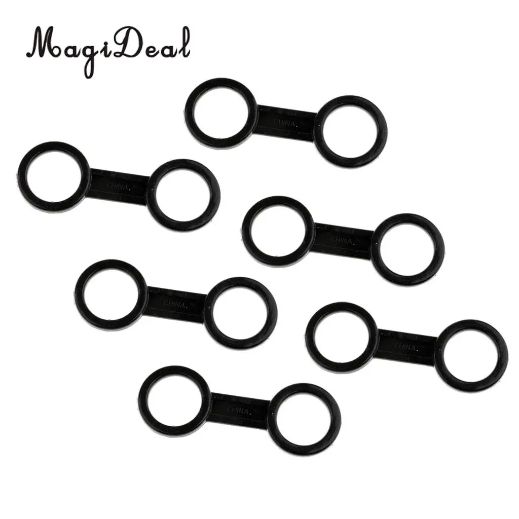 MagiDeal 6 Pieces Scuba Diving Snorkeling Snorkel Mask Keeper Holder Retainer Black