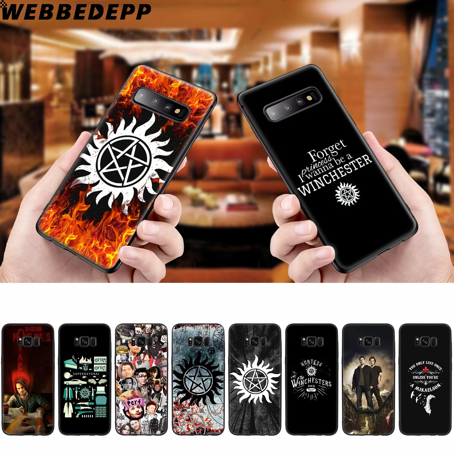 WEBBEDEPP Supernatural Soft Case for Samsung Galaxy S10 S10e S9 S8 Plus S7 S6 Edge &amp J6 2018 Note 10 9 8 |