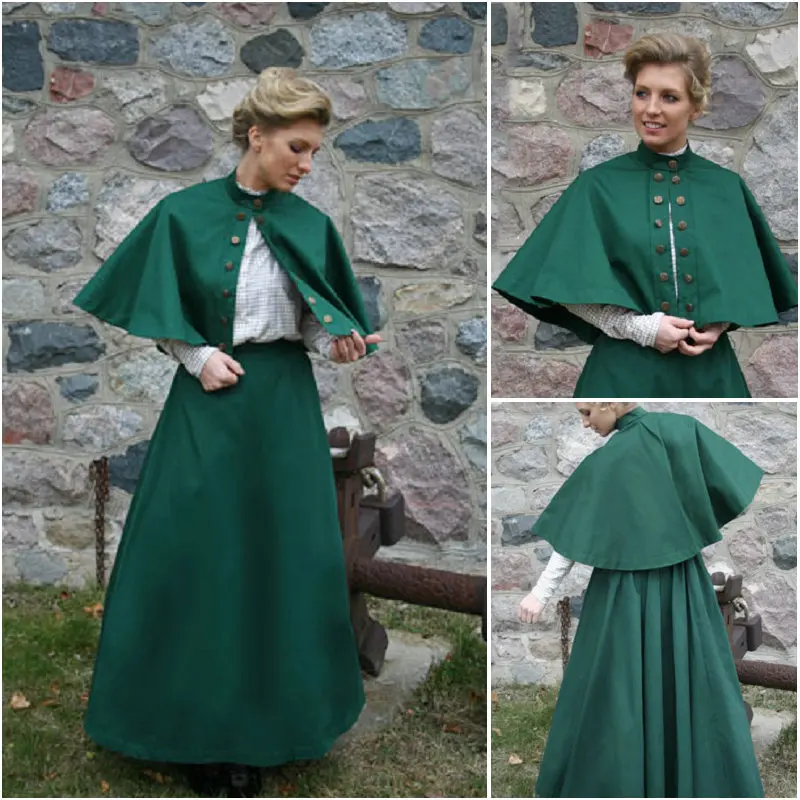 

HIstory!Customer-made Green Victorian dress 1860s Civil war Dress Scarlett Theater Costume Halloween Renaissance Dress V-503