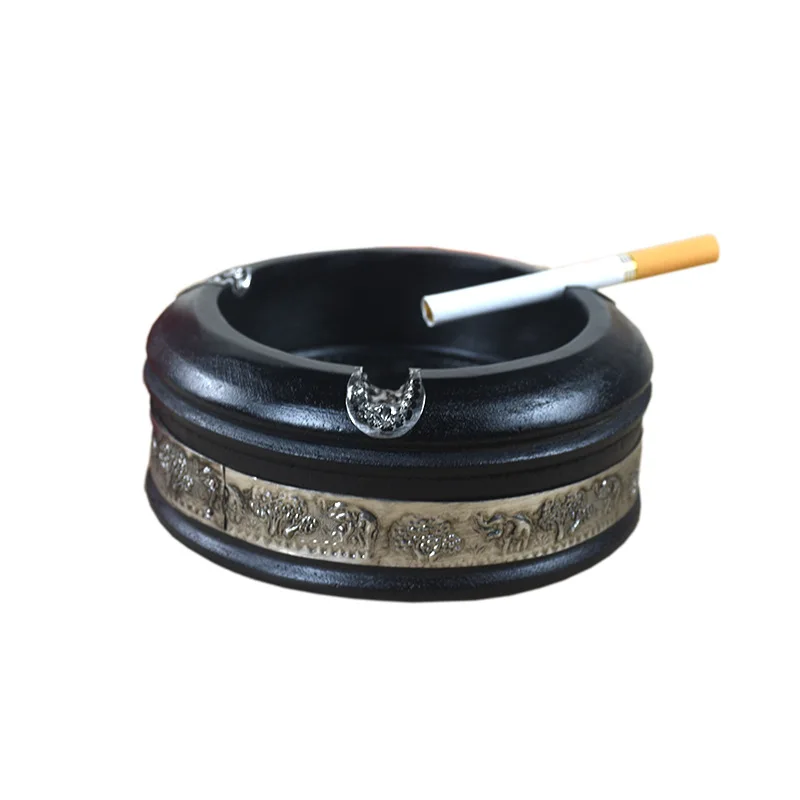 Solid wood tin ashtray Creative Crafts Gifts for Southeast Asian Characteristic Home Club