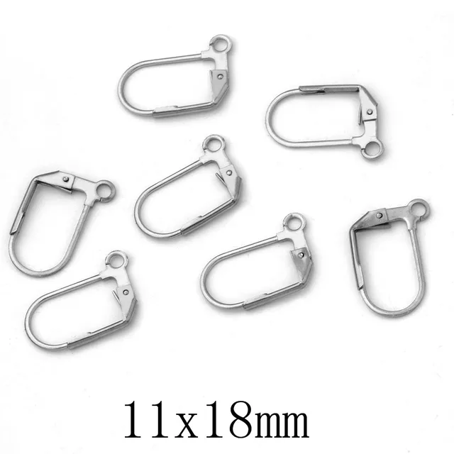 20pcs 16x11mm/11x18mm/12x14mm Stainless Steel French Earring Hooks