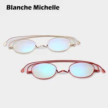 Blanche Michelle Unisex Metal Frame Thin Reading Glasses Men Women gafas Men's okulary +100 +150 +200 +250 +300 +350 +400