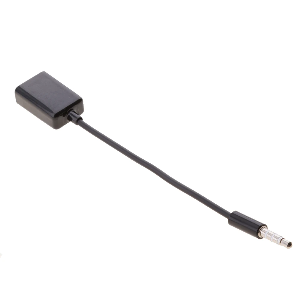 3.5mm 1/8 inch Male AUX Audio Plug Jack to USB 2.0 Female Converter Cable Cord Connect the USB flash driver
