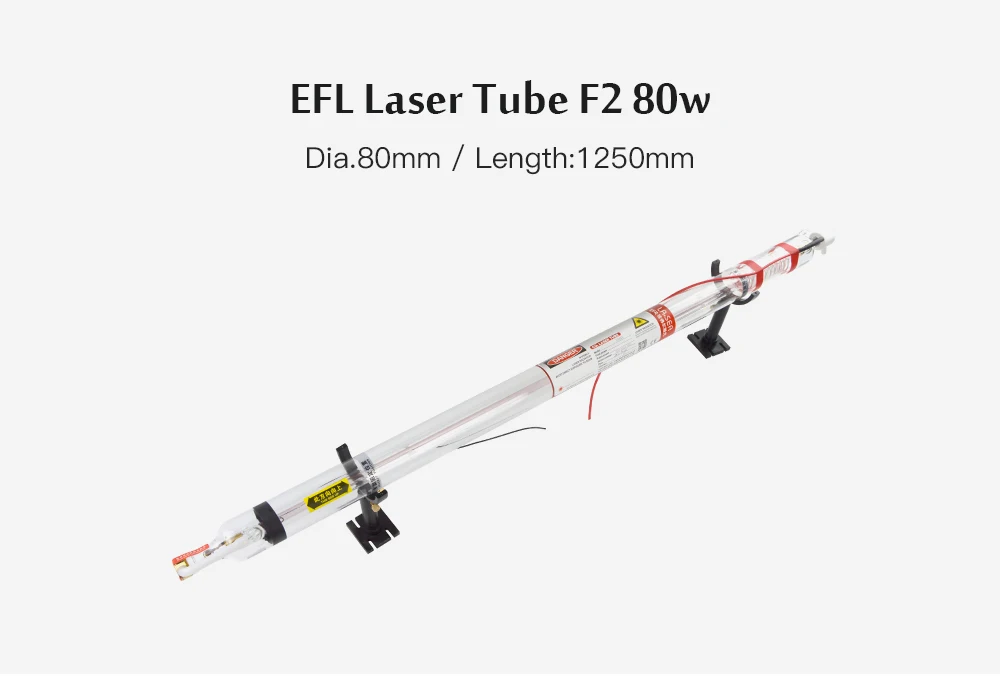 EFR CO2 лазерная трубка F2 80 Вт Длина 1250 мм диаметр 80 мм 80 Вт CO2 лазерная трубка используется для лазерной гравировальная и режущая машина