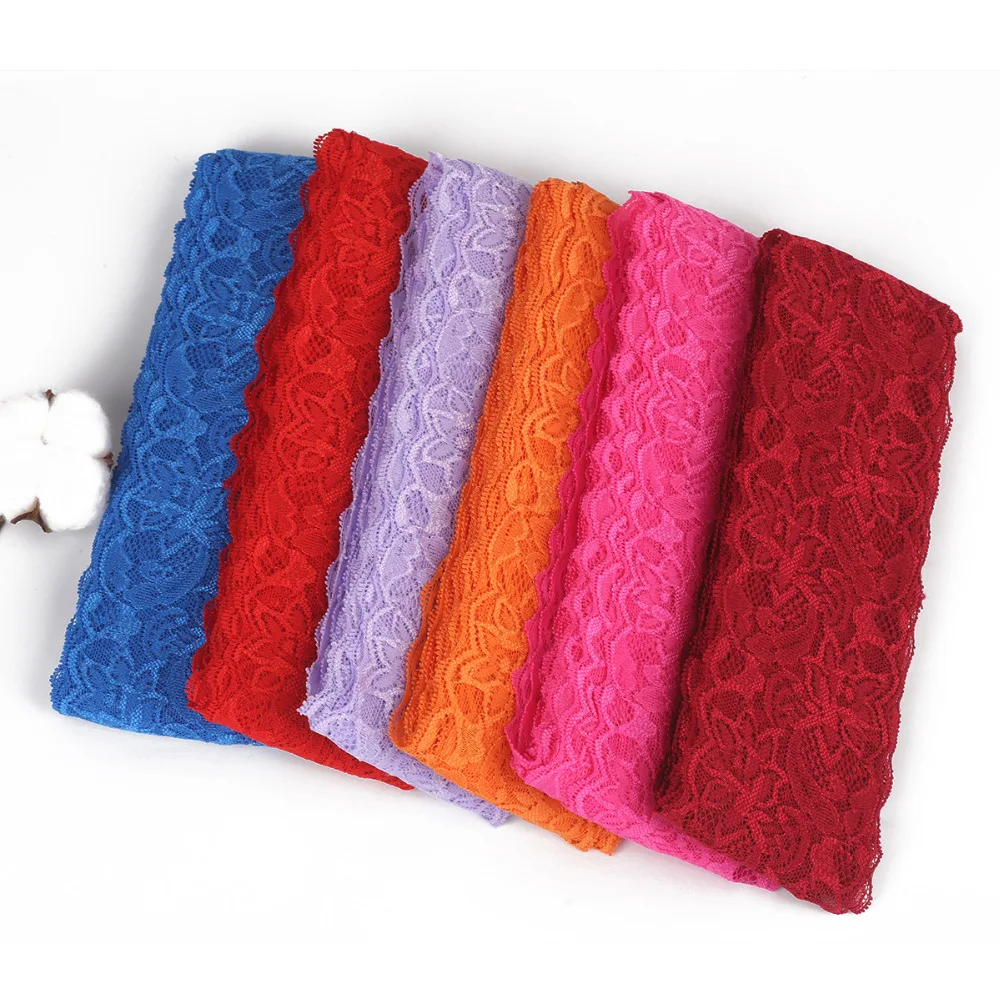 5Yard/lot 8cm Elastic Stretch Lace Trim Ribbon For Sewing Decoration Wedding Dress Shirt Accessories Elastic Lace Fabric|Lace|Home & Garden - AliExpress